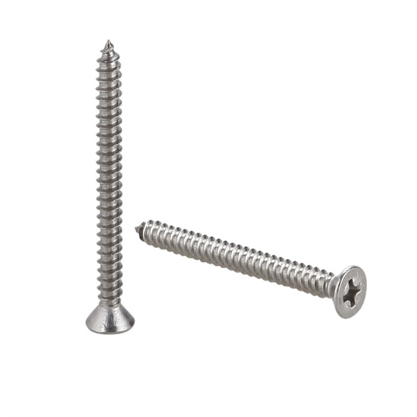 CSK head self tapping screw,philip,nickel