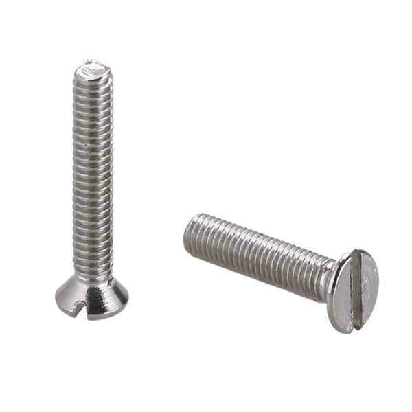 DIN965 flat slotted head machine screw